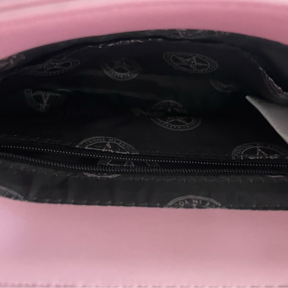 BLACKCRAFT CULT PINK GOTH CROSSBODY BAG Missing Heavy Chain Handle - Picture 5 of 13